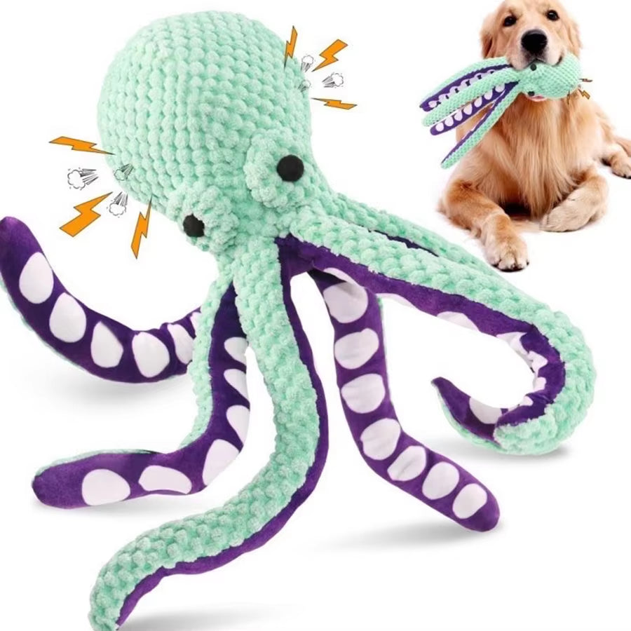 FurTIP Plush Octopus Chew Toy