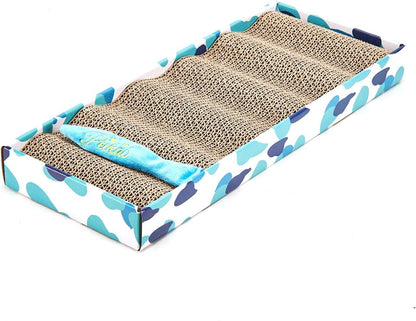 FurTip Cat Wavy Scratch Pad w/ Catnip (1 Pack)