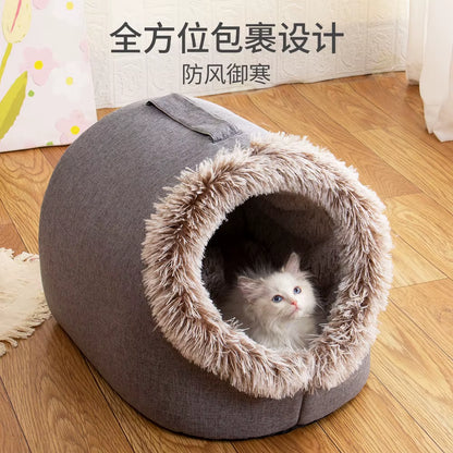 FurTIP Self-Warming Pet Cave Bed