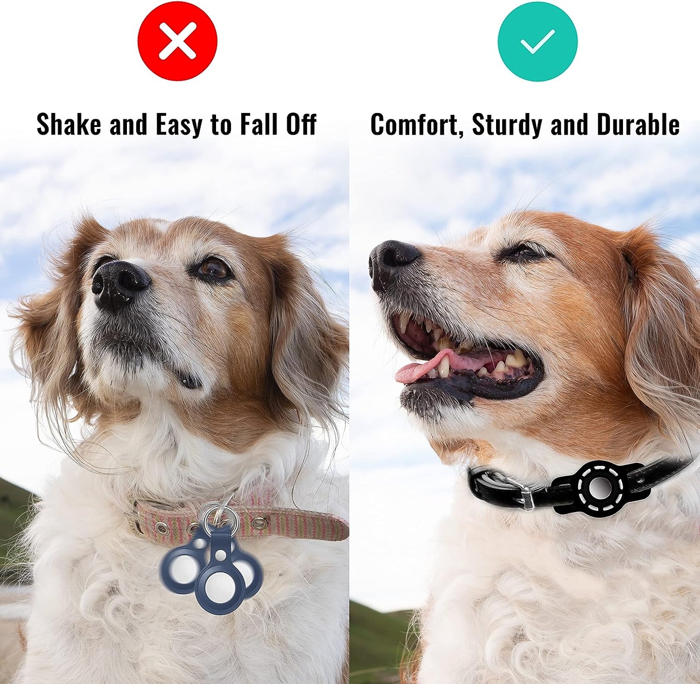 FurTIP Air Tag Collar Holder (2 Pack)