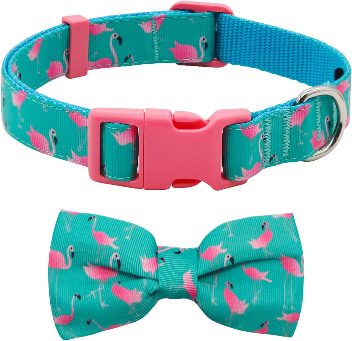 FurTip Christmas Dog Collar with Christmas Bow Tie