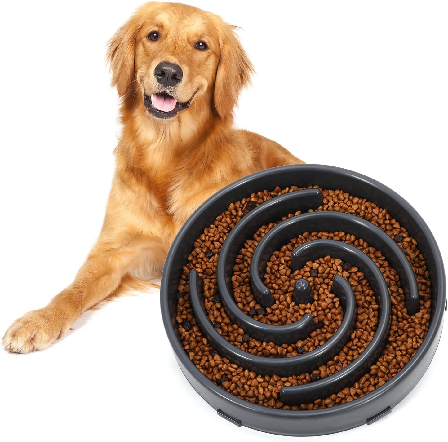 FurTIP Slow Feeder Round Puzzle Bowl