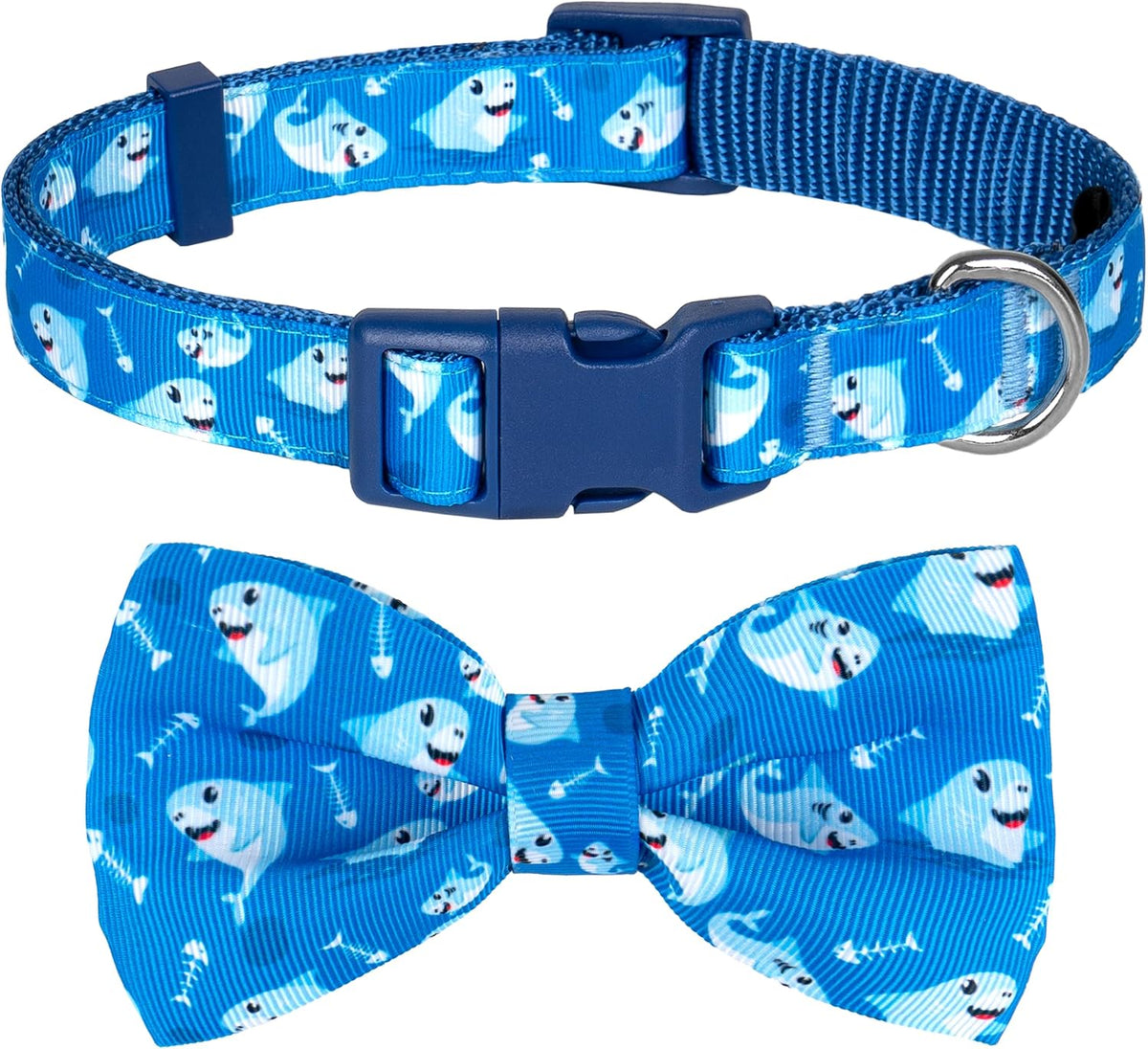 FurTip Christmas Dog Collar with Christmas Bow Tie