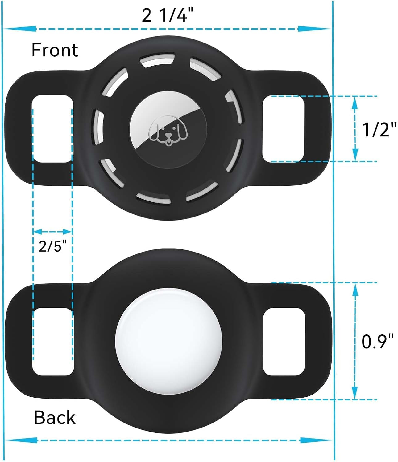 FurTIP Air Tag Collar Holder (2 Pack)