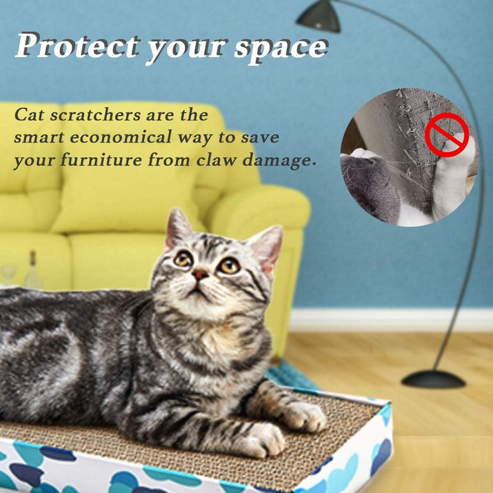 FurTip Cat Wavy Scratch Pad w/ Catnip (1 Pack)