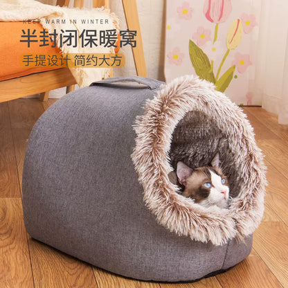 FurTIP Self-Warming Pet Cave Bed
