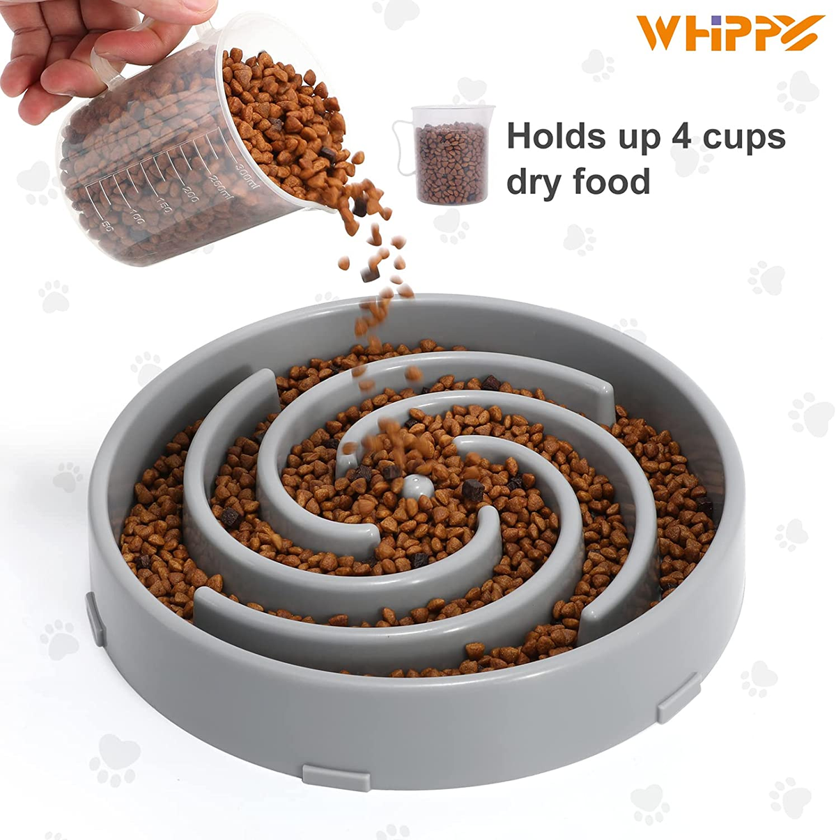 FurTIP Slow Feeder Round Puzzle Bowl