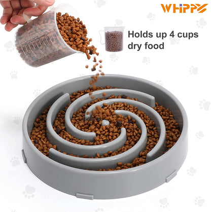 FurTIP Slow Feeder Round Puzzle Bowl