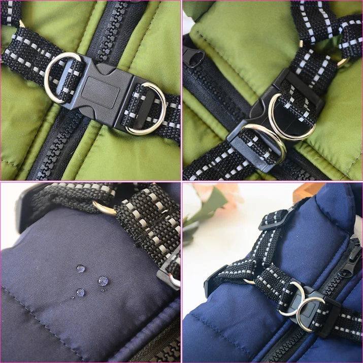 FurTIP Winter Dog Jacket with Harness