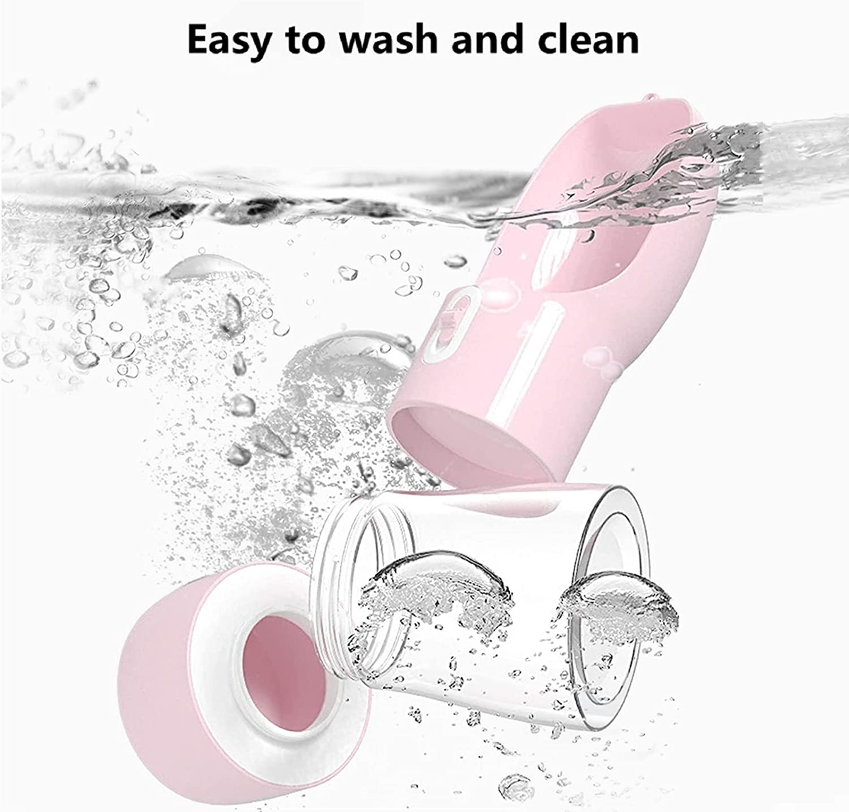 FurTIP 2-in-1 Dog Water Bottle with Food Container