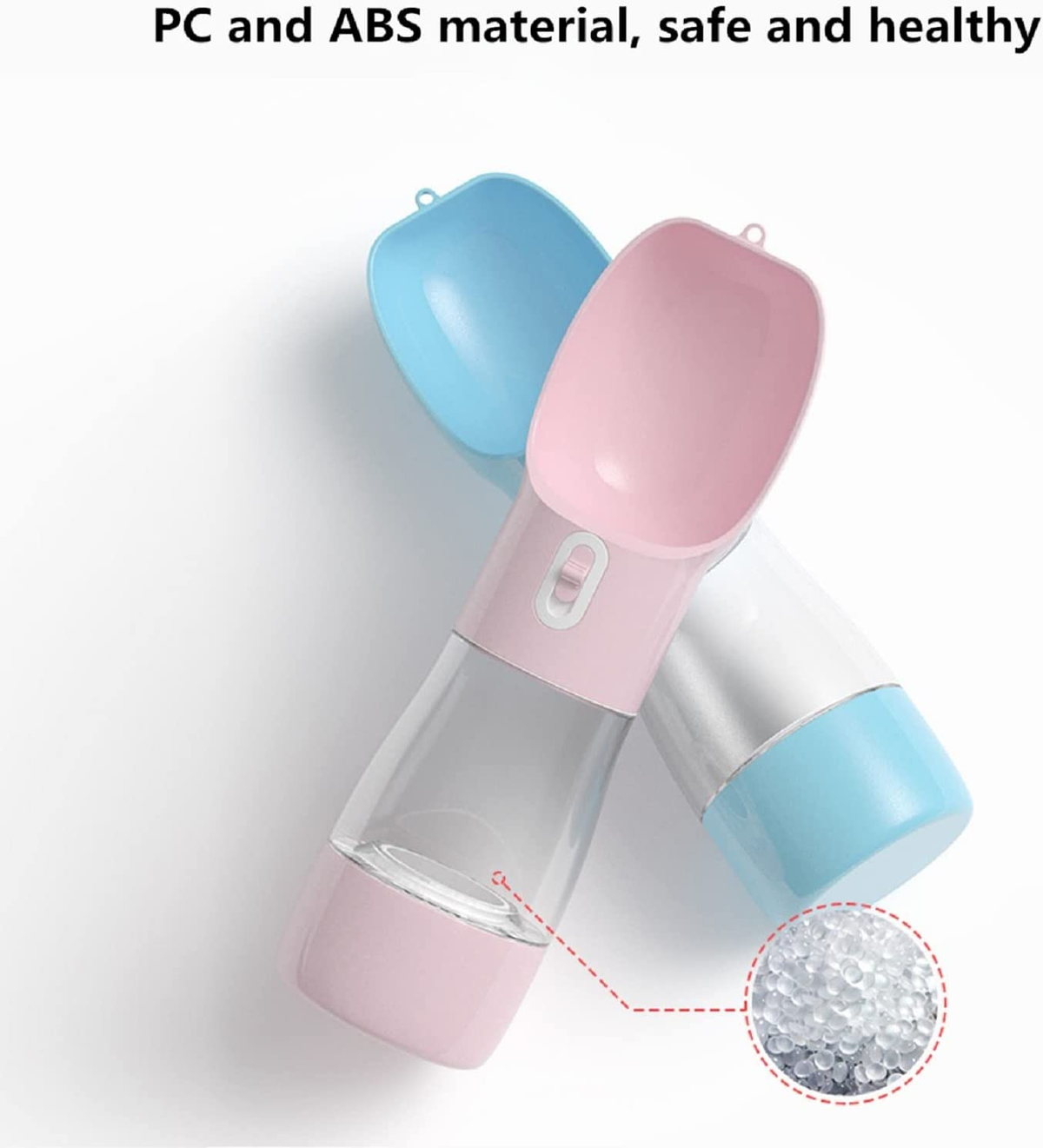 FurTIP 2-in-1 Dog Water Bottle with Food Container