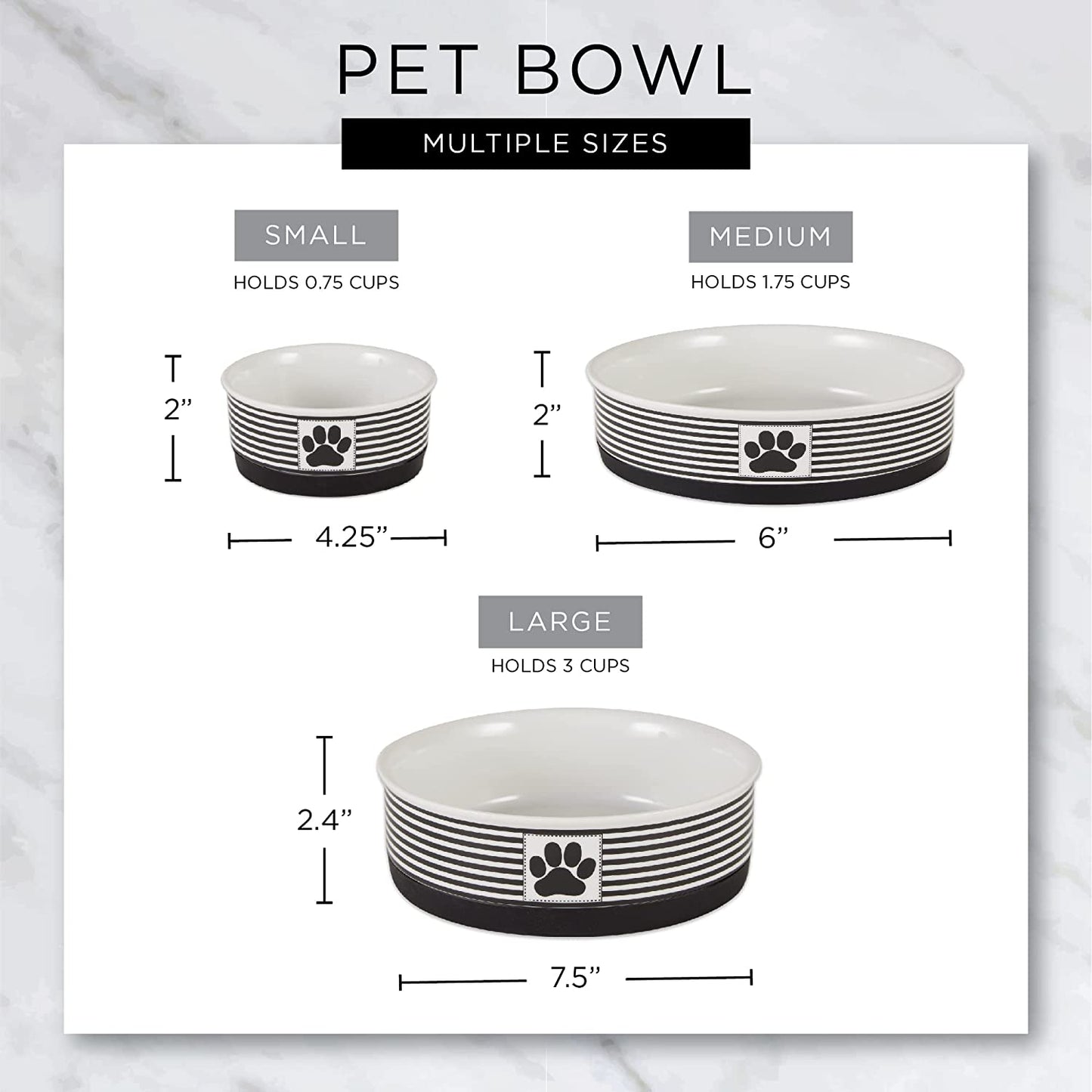 FurTIP Ceramic Pet Bowl